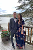 I wore this to a beautiful fall wedding on a lake and it was perfect! It's a little heavy which kept me warm during the outdoor ceremony, but not too heavy that it bothered me while I was dancing! The waist and top were a little loose but I also have a very small chest and it wasn't noticeable at all! So pretty! - Melissa G.