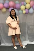 I'm totally in love with this lovely dress! I used it for my baby shower when I was 29 weeks. The fit was perfect and comfortable. The fabric and material is nice and thick. I got a lot of compliments when I wore it. Overall, one of my best babydoll dress! - Earl J.