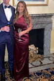 Absolutely adore this dress! It fit very well when I initially put it on but I did need to get it tailored due to my short height and I needed the side (without the straps) under my arm taken in a bit so I didn't feel like I was going to fall out of it! - Aleena O.