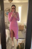 Love love this dress. Already got so many compliments. Thicker material, so very warm. Love the xs cause I like the snug fit. - Jenifer H.