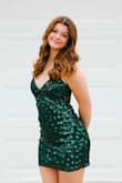 My daughter got so many compliments in this dress! She usually wears a small, but we ended up needing a medium. - Melissa A.