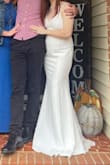 I was looking for a dress for my small wedding and I love this dress and how it looked!! The dress is form fitting and was true to size even though I am pregnant. If you are hesitant just go for it I love it! - Hannah W.