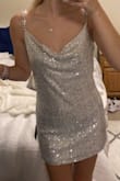 Straps aren't adjustable but it's still super cute! I had to use fashion tape to tape to my chest but it looked great. - Sharon H.