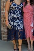 This dress fit me like a glove. I have big hips and legs and wear a 38-B, and since the dress does not have cups sewn in, I ended up making small slits and slipping 2 cups from my sports bra in it for added support. It worked perfectly! Highly recommend - Sara S.