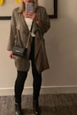 Initially ordered a small but it was too baggy. The jacket is intended to be oversized but I thought the XS (pictured) looked better. - Samantha W.