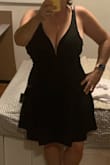 I loved this dress and so did everyone else.  I did pin the deep neckline, so the girls were not quite as exposed.  Many compliments and I felt good all night in this comfy dress. - Melissa A.