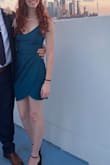 Recently went to a wedding and wore this dress. Super cute and comfortable, hit right about mid thigh and wasn't too short. The material is a little stretchy which is nice. Just had to be conscious of the slit in the dress, but otherwise it was perfect. - Marissa K.