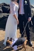I used this dress for my courthouse wedding and it was absolutely gorgeous! I received so many compliments on the dress. Fits true to size - Karolina S.