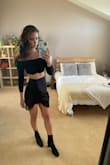 Super cute style, the fringes on the end really make this skirt stand out. But, for those with a slimmer waist, you may need to get it hemmed or use a safety pin. - Monica P.