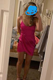 the material is stretchy and super flattering! I have an athletic build and it actually fits me!! - Ava O.