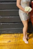 These shoes are amazing!!! I love show sparkly they are and how the light hits them!! I am a size 8 1/2 wide and they fit me perfectly - Noelle M.