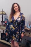 This dress was so light and soft. I loved the color I wore at my niece's wedding in Oct and received so many compliments. Can not wait to wear again .. the neck was cut very low I was very self conscious I felt like I was going to fall out the top .. that's nothing a little snap or double sided tape can't take care of. - Jessica T.