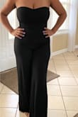 This is such a nice Jumpsuit. I got it for a wedding. It was a little snug to get it over my behind but once it's in, it fit like a glove! - Laurel L.