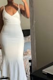 This dress looks very cute on , the fit and length it's just perfect! 100% recommended. - Bereket D.