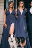 I bought two dresses for my sisters to wear as brides maids dresses and they both fit and looked beautiful! They flowed so nicely and fit true to size! One is 5'11" and size L the other is 5'9"and size S. - Tennille P.