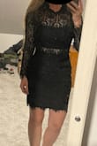 This dress is perfection!! Snug and form fitting but so so pretty!! - Kayla S.