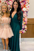 I wore it to my cousin's evening bridal shower and I received so many compliments. I had to have it hemmed but other than that it fits perfectly. Hits all the right spots! The color of the dress is also so rich. Very classy yet sexy dress that I felt great in. - Nicole R.