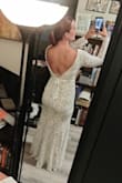 This was a very pretty dress, but for me the front just wasnt what I was looking for. The back was stunning and it was soft, comfortable and fit great. Just not for me. - Nicole M.