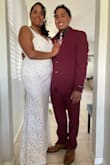 My wedding dress was perfect for an outside wedding! It fit perfect. I felt comfortable and beautiful. Just what I wanted. - Denise T.