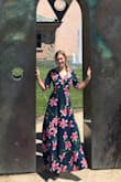 I got this for a birthday celebration in Sonoma (Wine Country) and it was lovely. Flowy and thin while still sturdy. The slit was a tad high so just be aware! Overall really happy with this dress, the wrap highlighting the waist nicely. - Haley C.