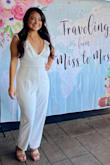 LOVED this look for my bridal shower, I got a ton of compliments on it and it looked amazing on me! BUT keep in mind it didn't come out of the packaging fitting perfectly, a ton of adjustments had to be made (I am super short and curvy and have smaller boobs so it's not too unexpected.) The legnth It had to be hemmed, the straps/chest area was too big so they had to be shortened and I had to add padding to the chest to keep EVERYTHING from showing. With that being said, the white is very unforgiving, so unless you are in perfect shape you will need shapewear! - Destiny L.