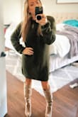 It fits true to size and is so comfortable. I love the deep V in the back. It looks great with any kind of boot or a great block heel!
Check out my instagram to see: @MrsJhannon - Jessica H.