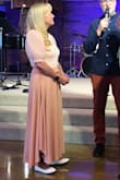 I wore this when my husband and I renewed our vows. The skirt is absolutely beautiful and I will be wearing it a lot more. - Sabine C.