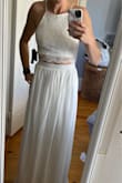 This two piece is everything I expected it to be! I am so excited to wear this outfit during my reception. - Cassie D.
