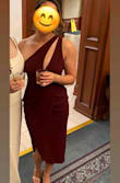 I wore this to my friend's wedding and received so many compliments! I felt comfortable in it the whole night. The cut is flattering on top and covers the mid section nicely. I ended up wearing just pasties underneath and it looked great. The only odd part is the side zipper as others have mentioned. I ended up keeping it zipped then putting it on so it was a tight squeeze to get on but fit well after that! - Ashley K.