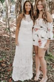 This dress was my second choice and the one I chose for my day. It was gorgeous and unique! I got so many compliments on it. It was maybe an inch too long but not long enough to get altered. I'm also very short! - Ashley S.