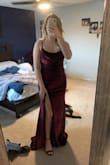 This dress fits perfectly. It is also very stretchy material which is nice because it is tight fitting but just the right amount of tight. There are a few wrinkles from shipping but I am hoping putting the steamer to it will help get rid of them. This dress makes me feel so good! - Sydney S.