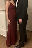 This dress fit like a glove and the material is perfect since it's a little bit stretchy. A bit long and has to be hemmed, otherwise it was perfect for a black tie wedding! Beautiful color too, and the adjustable straps are key. - Ariel S.