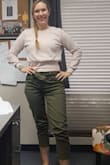 I love these pants! I got a medium even though I'm so tall and they fit perfectly. They do get a little loose by the end of the day because they have some give to them but I don't mind that. - Shauna S.