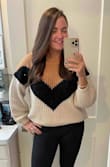I love this sweater! Great fit, fitted and baggy in the right places. Nice quality. Just love it - Roxanne B.