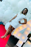This dress is definitely a mini, fit perfectly (although it's not stretchy at all), and looked great on me. - Nikki L.