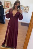 I've been searching for an engagement photo dress for my November 21 photoshoot high and low and finally came across this gem Lulus has honestly never done me wrong. This dress is beautiful, the color is amazing, and it definitely fits true to size. It's a bit long on me, so I am getting it hemmed (which I was expecting from past Lulus purchases) and am also getting the slit cut about 2 inches higher. - Taylor B.