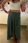 The skirt is everything I wanted. I'm hoping that they have it and more colors again. It feels amazing, it is incredibly easy to iron any wrinkles out, and goes with so many things. If you're looking for a lightweight skirt this is the one you want - Haley K.