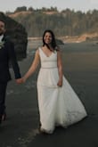 I wore this for my elopement! It was soooo comfortable, I felt beautiful. Simple and elegant. I added a belt for a little bling and to look more bridal. - Carmen B.