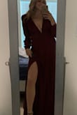 I'm usually a small but I ordered a medium as suggested by the size chart quiz. It was too big when I got it, BUT I used a safety pin in the bag and the dress was absolutely perfect. Next time I'll order a small but the material and look is breathtaking. Loooooove this dress. - Jessica G.