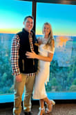 This dress was adorable for my rehearsal dinner. It is difficult to raise your arms in, but the material has some stretch and is not see through. I was able to wear a strapless bra comfortably with it which helped keep the top up. - Camaren L.