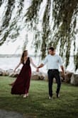 I ordered this dress in the burgundy for engagement photos and white to wear at my bridal shower that's how much I love this dress! It was so windy on my engagement photo day and the dress looked so gorgeous in the wind! It's a long dress so it required some hemming and had to make the straps tighter but easy fixes that didn't cost much. 10/10 would recommend! - Kasey W.
