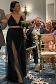 This dress was perfect! I spent so much money on another dress that just didn't fit right. I ordered this in a medium and it was perfect right out of the bag. It has adjustable straps so I was able to feel secure all night long. It was super long but I actually cut it myself! - Nicole A.