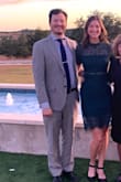 I usually wear a size 6 and fall between and small or medium.   I ordered the small since the medium  was sold out and the small was quite tight. I would go with medium if the choice were available. 
I got compliments all night! Great length for tall ladies like me. Beautiful color. I felt so pretty in this dress. - Andrea C.