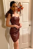I made this purchase for my daughter, she looked beautiful. We loved the gorgeous plum fall color and the material just amazing. Totally recommend this item!! - Diana R.