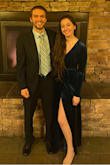 Fit is super flattering, and the material is so comfortable I didn't want to take it off! I was the only one at the church not cold, and even when dancing I wasn't too warm. I am relatively tall and without heels it probably would have needed to be hemmed to not drag on the floor, especially for someone shorter than me. - Alexa D.