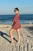 Loved this whole outfit! The shorts were a perfect length! Not too long and not too short. They were a little tighter than expected but it looked good with the loose sleeves of the top. - Caitlin C.