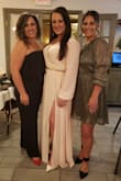 I bought this dress for my bridal shower. This dress runs big. I bought a large and X-Large and ended up taking in the large almost 2 inches on each side. The length for me was perfect. I added a gold belt. - Jennifer F.