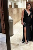 Bought this for a wedding guest dress. First time ordering from this site so I was not too sure on what to expect on the quality. The material was great! I did have to get it altered on the shoulders/bust area. I got a XLarge size dress but wasnt blessed with "large" goodies if you get my drift lol. Got it altered for it to fit a little snug and fit perfect after. - Victoria R.