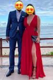 Wore this dress to a wedding in Mexico and got so many compliments. Really nice fabric weight, stunning color, great fit. Love the triangle detail on the front, back, and underarms. Also, love the details on the inside shoulder to keep the strap in place (see photo). - Anna T.