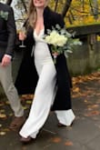 Perfect for my civil ceremony. Not see-through and held up nice. Long in the legs so could use some tailoring, managed to get by with some booties though. - Greta K.